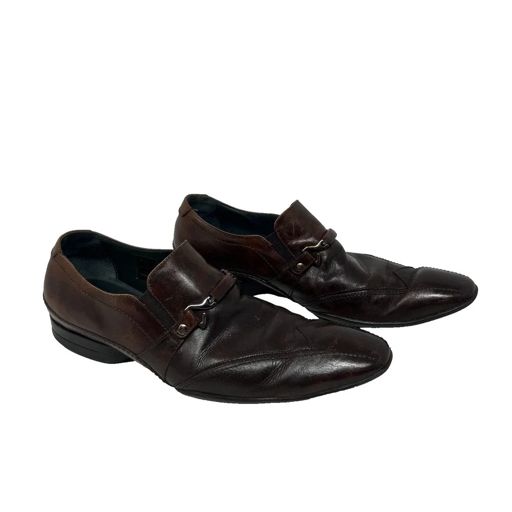 Bocco Bucci Men's Brown Karpa Loafers Dress Shoes‎ Size 10 M